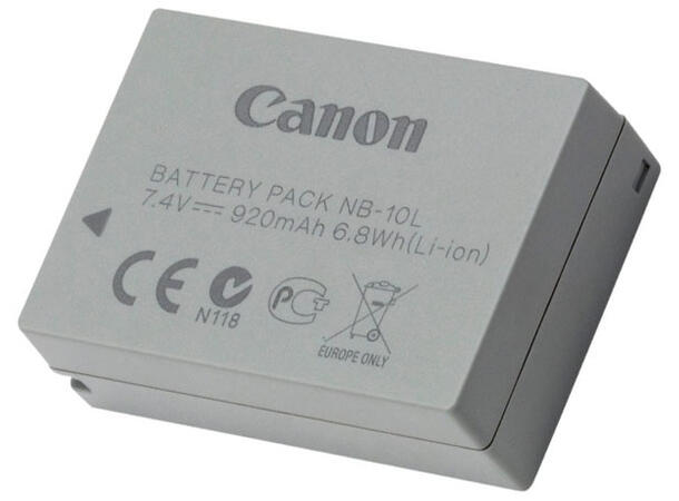 Canon NB-10L Batteri For Powershot G1 X, G3 X og G15 med fler